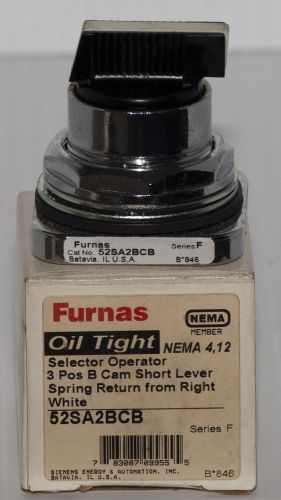 Furnas 52SA2BCB 3 Position B Cam Short Lever Oil Tight Selector Operator