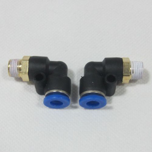 High Performance 2PCS PNEUMATIC PUSH IN FITTING NPT 1/8 Connector Tube OD 1/8&#034;