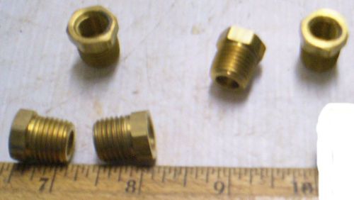 Lot of 5 - threaded brass pipe bushings for sale