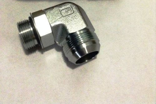 Parker Hydraulic Adapter. (2) JIC X Oring boss. 20-16 C5OX-S. 90&#039; elbow