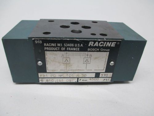Racine bosch fb1 pd hm 101 n 50 9810151087 manifold hydraulic valve d299044 for sale