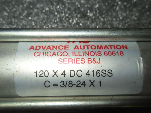 (V39) 1 USED ADVANCE AUTOMATION 120X4DC416SS PNEUMATIC CYLINDER