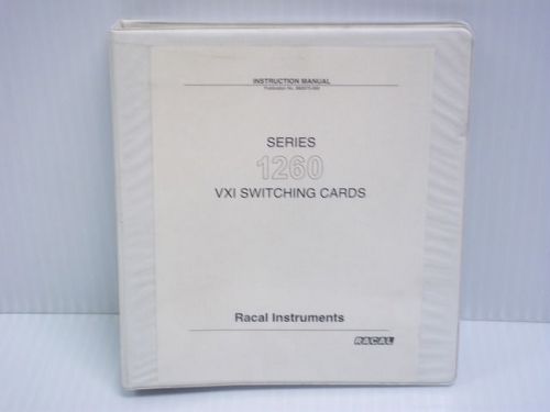 Racal 1260 vxi switching cards inst manual 3 win system framework discs original for sale