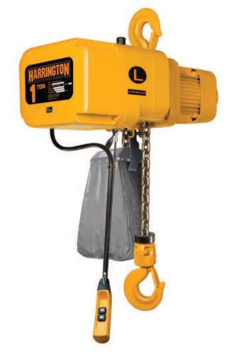 Harrington 1 ton ~ electric chain hoist 2 speed with vfd ~ 10ft lift ~ brand new for sale