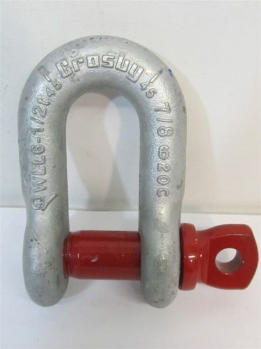 Crosby 1019294, g-210, 7/8&#034;, 6 1/2 ton wll, galvanized, screw pin, chain shackle for sale
