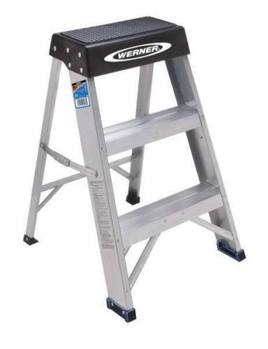 Werner 150b 300-pound duty rating aluminum step stool, 2-foot new! for sale