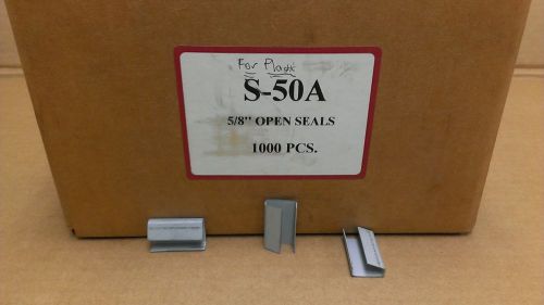 PAC STRAPPING PRODUCTS S-50A Strapping Seal,5/8 In.,Open,PK1000