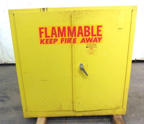 PROTECTOSEAL SAFETY FLAMMABLE LIQUID STORAGE CABINET 6530, 30 GALLON, 2 SHELVES