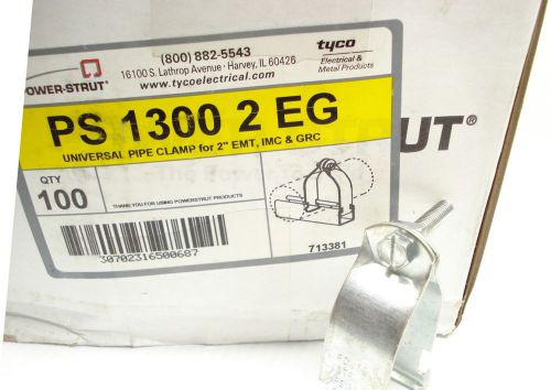 Box of 100  power-strut ps 1300 2 eg conduit cable clamp ps1300-2-eg for sale