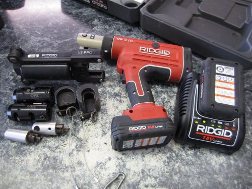 Ridgid RP210 Press Crimp Tool w/ attachments