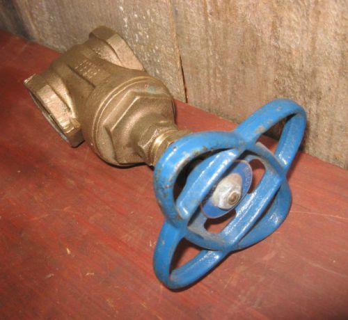 1-1/2&#034; npt nibco gate valve - bronze t-113  threaded for sale