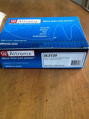 ALTRONIX OLS120 OFFLINE POWER SUPPLY/CHARGER BOARD 12/24VDC @ 4 amp NEW IN BOX!!
