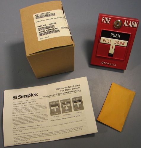 Simplex 2099-9756 pull station assy new in box push/pull action for sale