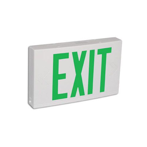 Barron Lighting Contractor Grade Thermo Plastic Green LED Exit Sign
