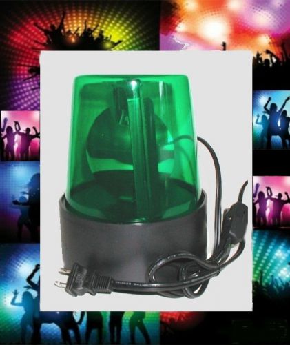 (1) ELECTRIC~ GREEN REVOLVING FLASHING DISCO PARTY BEACON LIGHT 110V