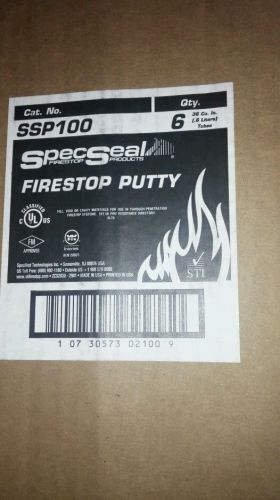 6~SpecSeal Firestop Sealing Putty SSP100 *NEW* .6 Liter Tubes 36cu inch