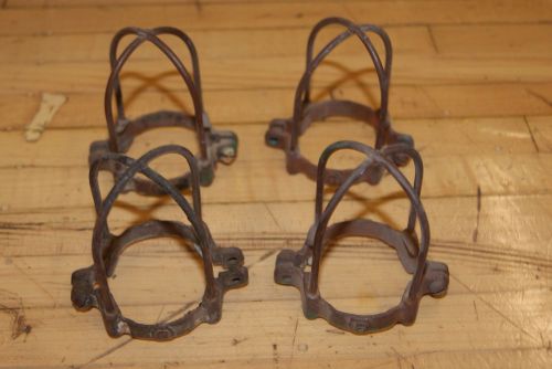 Rare Antique Vintage Lot of 4 Brass Fire Sprinkler Head Guard Cage Covers