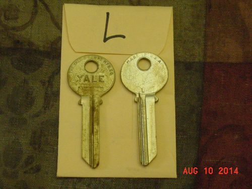 4 vintage key blanks original yale  &#034; l &#034; keyway locksmith nos uncut for sale