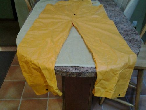 P V C yellow rain pants