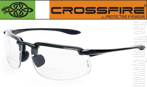 Crossfire es4 1.25 clear lens bifocal reading magnifier safety glasses z87.1 for sale