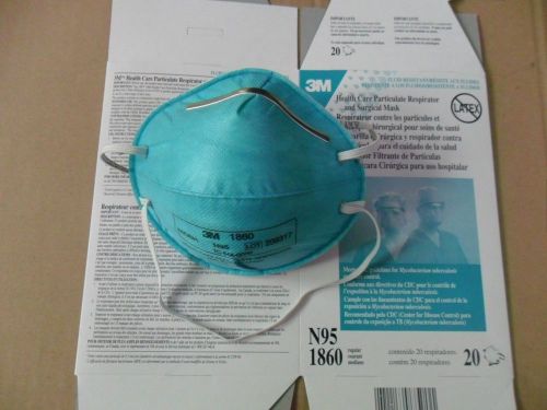 2 EA - N95 Medical Mask - 3M 1860 - Influenza/Pandemic/Surgical/Particulate REG