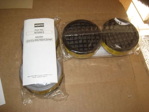 North n7500-3 respirator cartridge 2- 2packs (lw1351-2) for sale