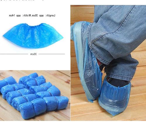 500pcs Disposable Plastic Carpet Cleaning #F Rain Waterproof Shoe Cover Protect