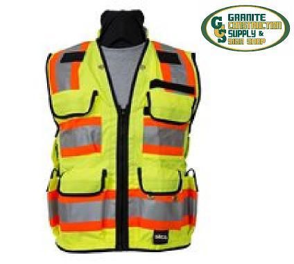 8265 Safety Utility Vest - Flo Yellow