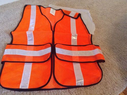 Orange  adjustable  work vest for sale