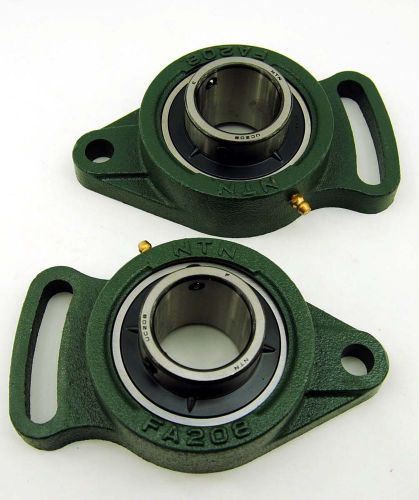(2) ntn slotted 40mm 2 flange bearings metric ucfa208d1 for sale