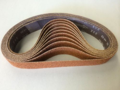 NEW *Set of 10* Cork Polishing Finishing Sanding Belts 1 1/8&#034; x 21&#034; FREE SHIP