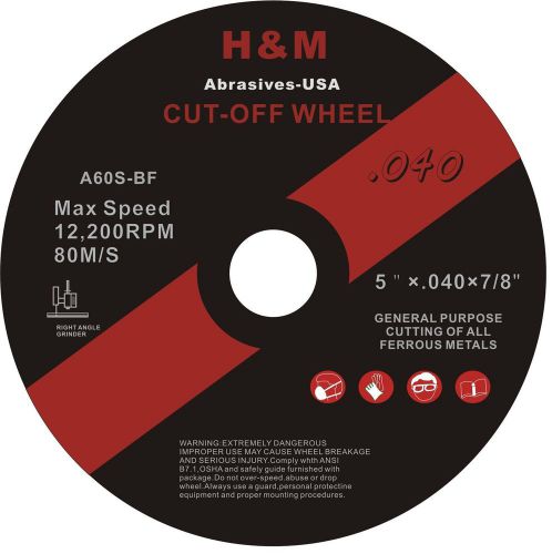 500pcs Pro 5&#034;x.04&#034;x7/8&#034; Thin Cut-off Wheel for Stainless Steel &amp; Metal disc