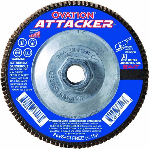 NEW SAIT 76339 Ovation Attacker Flap Disc, 5 x 5/8-11 Z 80x, 10 Pack