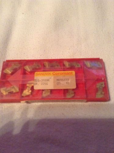 Lot of 10 Sandvik Coromant TLG-3189R Inserts