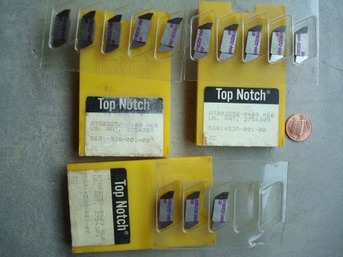 13pcs  KENNAMETAL TOP NOTCH  AT803252-0489 , K68 Grooving  CARBIDE INSERTS