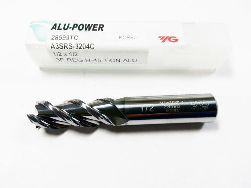 1/2&#034; yg alu-power carbide ticn 3 flute for aluminum  end mill (n 709) for sale