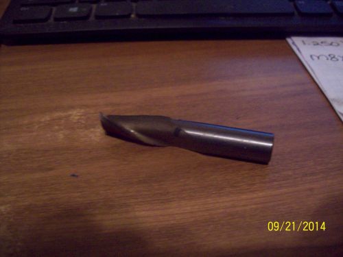 Solid carbide end mill .524 diameter 2 flute resharpened good used nice/sharp for sale