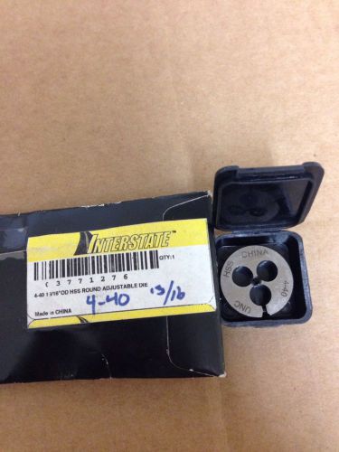 4-40 13/16&#034;OD HSS Round Adjustable Die with Case. Free Shipping.