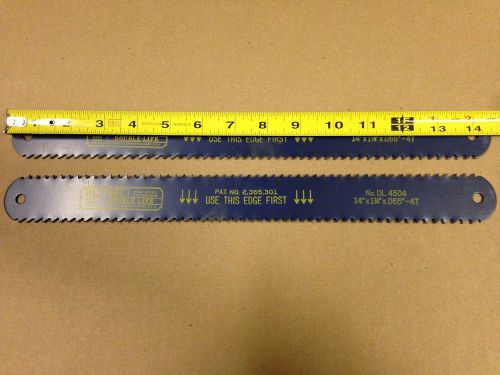 10pcs- 14&#034; x 1-1/4 x .062 x 4t power hack saw blades blu-mol double edge #dl4504 for sale
