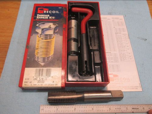 USED 5/8 11 RECOIL STI HELICOIL STI TAP AND 3 INSERTS MISSING COLLER ON TOOL
