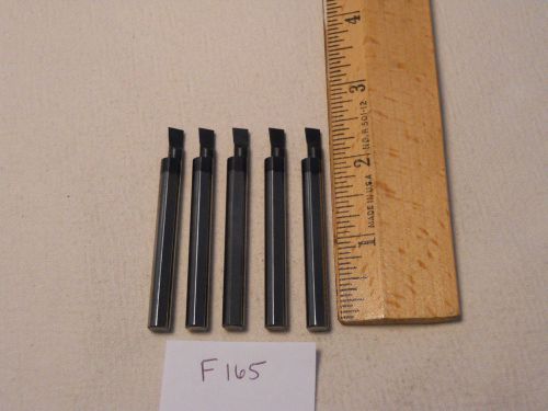 5 USED SOLID CARBIDE BORING BARS. 1/4&#034; SHANK. MICRO 100 STYLE. B-200400 (F165}