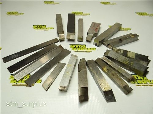 LOT OF 15 HSS TOOL BIT 2-7/16 TO 6-1/4 &amp; 5 HSS CUT OFF BLADES 43/64&#034; TO 7/8&#034;