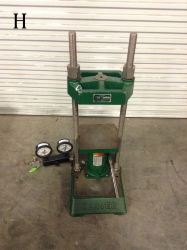 Carver 25 ton laboratory manual hydraulic press model h/m w/ adjustable height for sale
