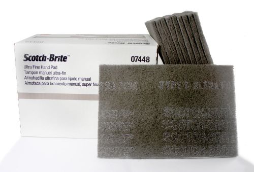 3M 7448/07448 (1/4 Box - 5 pads) Scotch Brite Ultra Fine Hand Sanding Scuffing