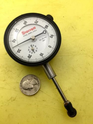 STARRETT 1&#034; TRAVEL DIAL TEST INDICATOR 25-441, Roller Contact Point, NO RESERVE!