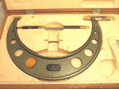 MITUTOYO 103-225 10&#034;-11&#034; OUTSIDE MICROMETER .0001&#034;