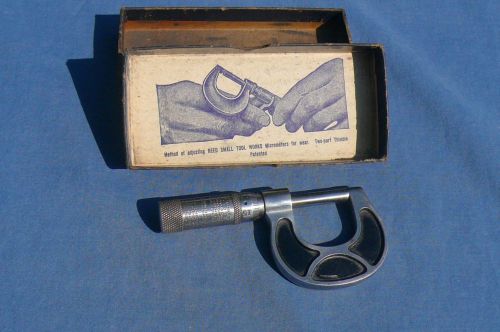 Reed Micrometer Caliper Gauge Machinist Tool Original Box Roller Bearings VGC