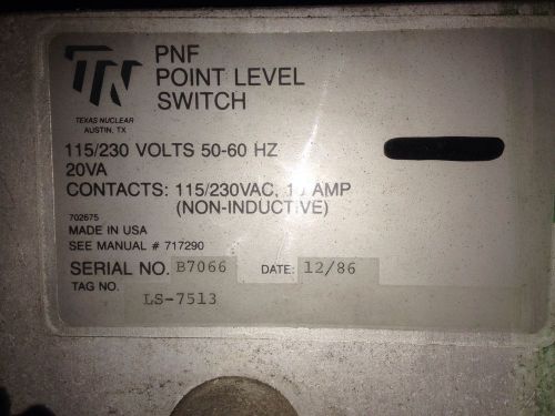 Texas Nuclear  PNF Point Level Switch