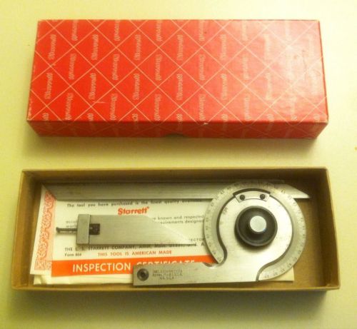 Starrett Universal Bevel Protractor No. 364A 7 Inch with instructions NOS