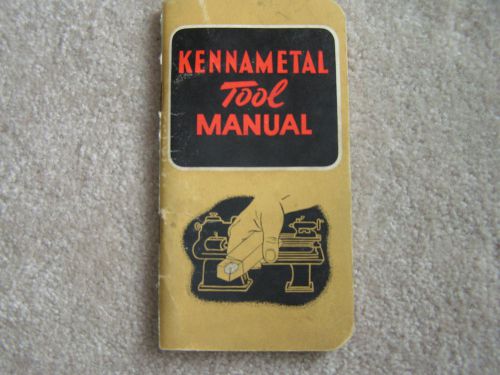 Vintage 1945 Kennametal Tool Manual